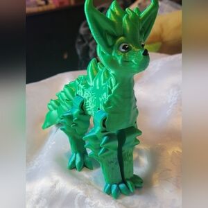 🔮NEW🔮 Hand Crafted  3d Green Blue Air Fox Toy